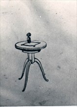 Rulhmann, Drawing of the end table of the so-called "Elegant" style