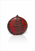 Micheluzzi, Red, Black and Brown Murrine vase