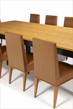 André Arbus, Suite de dix chaises et Table de salle à manger (détail)