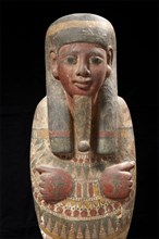 Egyptian wood polychrome Ptah-Sokar-Osiris (détail)