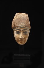 Egyptian sarcophagus mask of a wooman