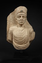 Palmyrean limestone bust of a priest