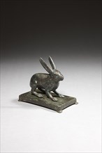 Rare hellenistic bronze figurine of a hare