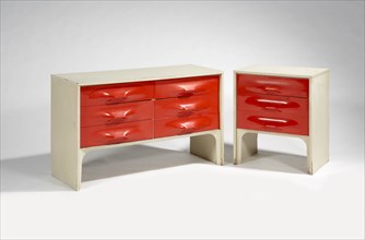 Two pair of bedside tables