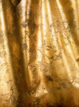 Painted backdrop. Golden curtain
