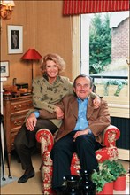 09/00/1998.  Close up Daniel Ceccaldi and his wife Laurence.