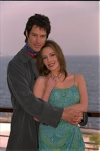 02/19/2001. 41st Television festival of Monte Carlo: Hunter Tylo and Ron Moss from "The Bold and the Beautiful"