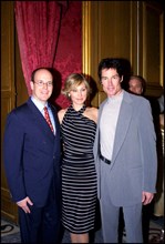 02/19/2001. Private party with Prince Albert of Monaco during 41st Monte-Carlo TV festival.