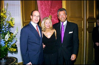02/19/2001. Private party with Prince Albert of Monaco during 41st Monte-Carlo TV festival.