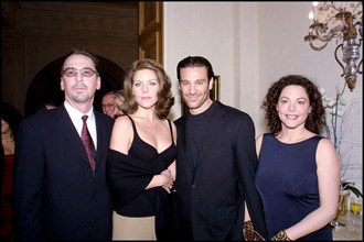 02/20/2001. Private party with Prince Albert during TV festival in Monte Carlo.