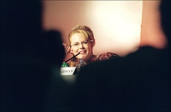 05/09/2001. 54th Cannes Film Festival: Press conference of "Moulin Rouge".
