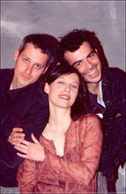 05/11/2001 EXCLUSIVE 54th Cannes film festival: studio of Marc Recha, Nathalie Boutefeu and David Selvas