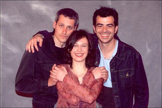 05/11/2001 54th Cannes film festival: studio of Marc Recha, Nathalie Boutefeu and David Selvas
