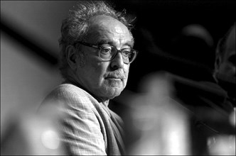 05/15/2001. Movie Director, Jean-Luc Godard giving press conference at the 54th Cannes Film festival