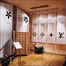 00/00/2001.  Close-up on luxury luggage Patrick Louis Vuitton in his workshop.