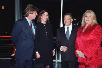 11/24/2001. Princess Caroline and husband Ernst August attend concert conducted by Zhubin Metha at Grimaldi Forum