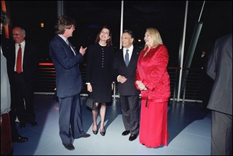 11/24/2001. Princess Caroline and husband Ernst August attend concert conducted by Zhubin Metha at Grimaldi Forum