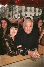 12/02/2001. Stars galore at the 'Nouvelle etoile' association fundraiser in the Madeleine neighborhood, Paris