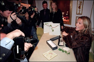 12/12/2001. Party at Van Cleef and Arpels shop on Vendome square.