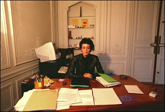 12/21/2001.  Isabelle Coutant-Peyre, defense attorney for Zacarias Moussaoui with Aicha El Wafi, mother of the accused.