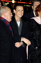 01/26/2002. Princess Stephanie and Prince Albert of Monaco celebrate Sainte Devote.
