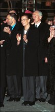 01/26/2002. Princess Stephanie and Prince Albert of Monaco celebrate Sainte Devote.