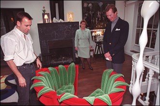 02/00/2002. Grand duke and duchess of Luxembourg, Henri and Maria Theresa, in Paris