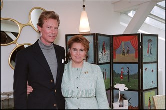 02/00/2002. EXCLUSIVE Grand duke and duchess of Luxembourg, Henri and Maria Theresa, in Paris