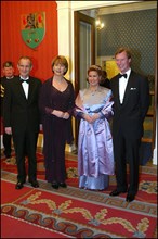 03/04/2002. Grand Duke Henry of Luxembourg and wife Maria-Teresa on visit in Ireland