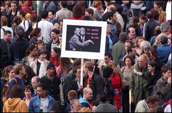 05/01/2002. Anti Le Pen demonstration in Paris