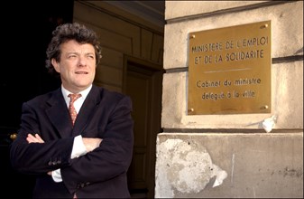 05/07/2002. EXCLUSIVE : Jean-Louis Borloo new minister of Urban affairs.