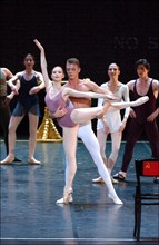 06/13/2002. Maurice Bejart's latest ballet "le concours" with Laetitia Pujol.