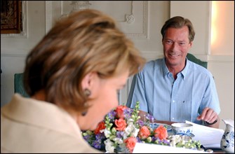 06/22/2002.  Grand Duke Henri of Luxembourg and wife Maria-Teresa