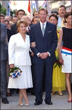 06/23/2002. Royal couple the Grand Duke Henri and the Grand Duchess Marie Teresa celebrate their country's national holiday in Luxembourg.
