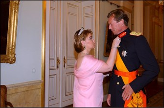 06/22/2002. EXCLUSIVE: Reception at the Grand Ducal palace as part of celebration of first anniversary of the accession of Grand Duke Henri to the throne of Luxembourg.