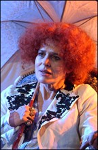 09/02/2002. French actress Fanny Ardant stars in "Sarah" at the Theatre Edouard VII.