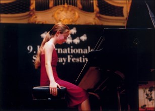 00/00/0000. **EXCLUSIVE** 14-year Pianist wunderkind Lise de la Salle EXCLUSIVE