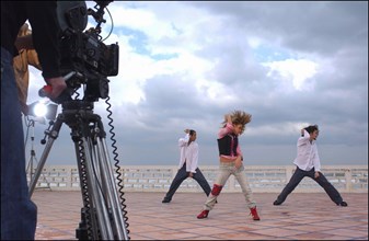 01/00/2004. French singer Priscilla shooting her new clip