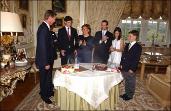 04/18/2004. EXCLUSIVE. The Grand Ducal family of Luxembourg celebrates the birthdays of Grand Duke Henri and his son Prince Sebastien.