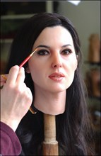 04/21/2005. EXCLUSIVE. Monica Bellucci's wax likeness to join celebs at the Musee Grevin.