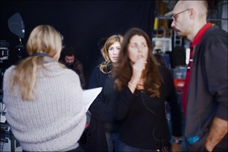 06/00/2009 - On the set of the movie "Je vais te manquer ", written and directed by Amanda Sthers.