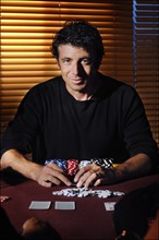 Patrick Bruel lors d'une partie de poker
