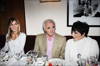 Charles Aznavour, sa fille Katia et Liza Minelli