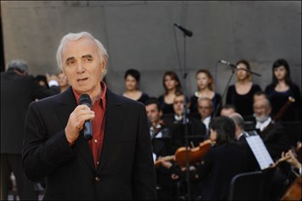 Répétitions du Concert de Charles Aznavour à Erevan (Arménie), le 28 septembre 2006