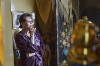 Claudia Cardinale chez elle à Paris