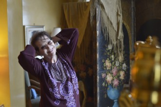 Claudia Cardinale chez elle à Paris