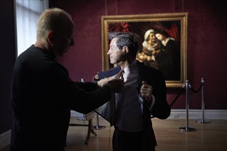 Exhibition in New York of a painting attributed to Caravaggio.