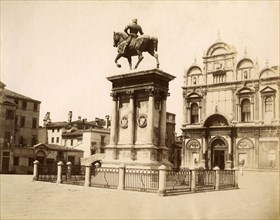 Scuola Grande di San Marco and the Colleoni's statue in Venice