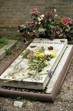 Igor Stravinsky's tomb at San Michele's cemetery in Venice