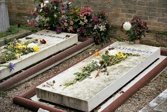 Igor and Vera Stravinsky's  tomb at San Michele's cemetery in Venice